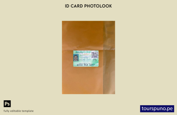 listo para imprimir Tarjeta de identificación digital de Nigeria presente planti