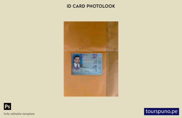 listo para imprimir la plantilla FRONTAL de fotolook de la versión de identifica