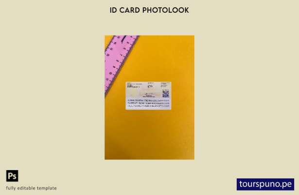 listo para imprimir la plantilla de presentación fotográfica del documento de id