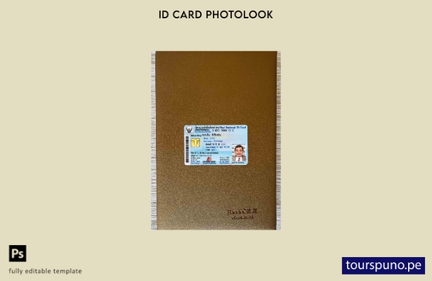 listo para imprimir plantilla FRONTAL de aspecto fotográfico de identificació 11
