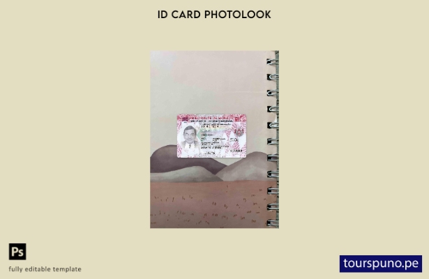 listo para imprimir plantilla FRONTAL de foto de tarjeta de identificación digit