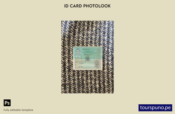 listo para imprimir plantilla FRONTAL de foto de tarjeta de registro nacional de