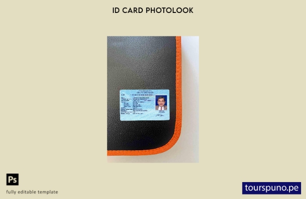 listo para imprimir plantilla FRONTAL de identificación fotográfica de Indonesia