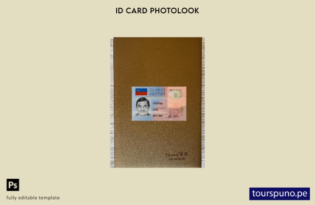 listo para imprimir plantilla frontal de aspecto fotográfico de tarjeta de id 20