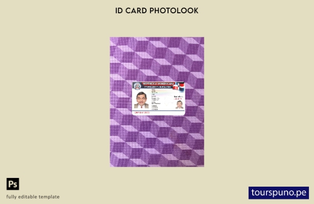 listo para imprimir plantilla frontal de aspecto fotográfico de tarjeta de id 30