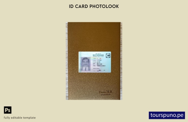 listo para imprimir plantilla frontal de aspecto fotográfico de tarjeta de ide 3