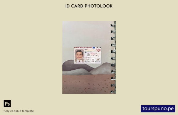 listo para imprimir plantilla frontal de presentación fotográfica de identific 3