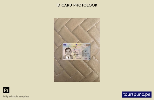 listo para imprimir tarjeta de identificación de Eslovenia presente plantilla  1