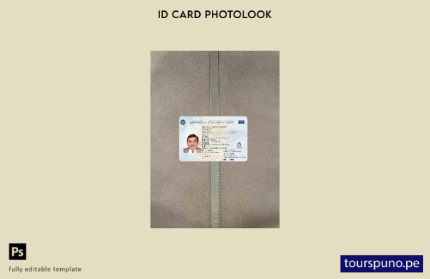 listo para imprimir tarjeta de identificación de Kirguistán,   presente plantill