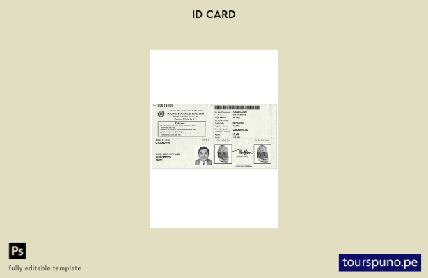 listo para imprimir plantilla de Certificado de Identificación Temporal de MALAS