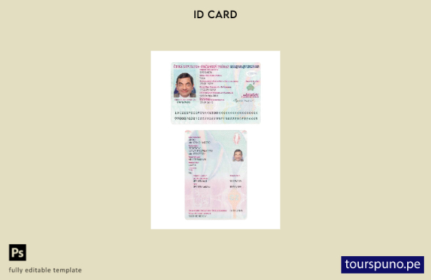 listo para imprimir plantilla de tarjeta de identificación checa