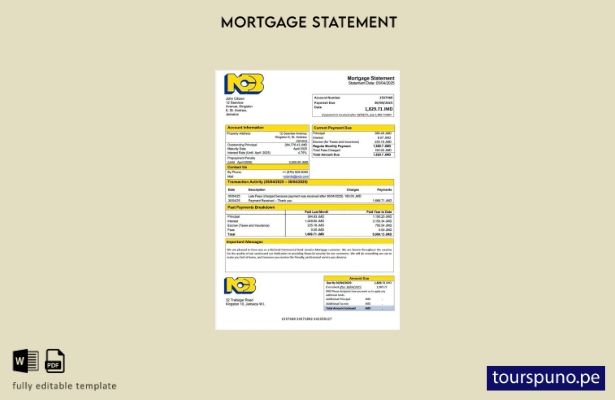 listo para imprimir Declaración de hipoteca de Jamaica National Commercial Bank