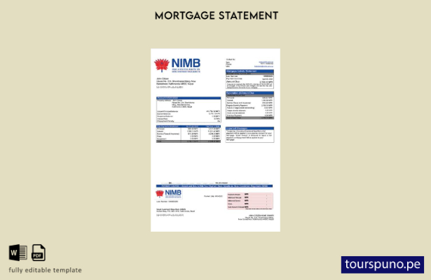 listo para imprimir Declaración de hipoteca de Nepal Investment Mega Bank (NIMB)