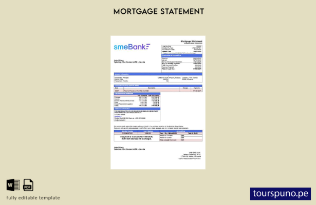 listo para imprimir Lituania UAB SME Bank extracto de hipoteca Plantilla en Word