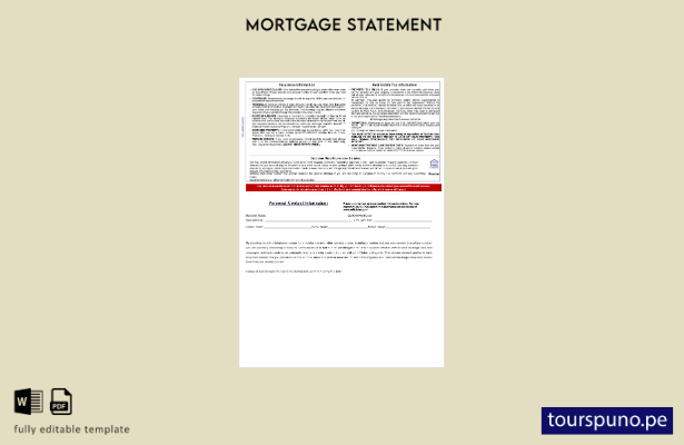 listo para imprimir el extracto de hipoteca del banco Wells Fargo de EE. UU. e 1