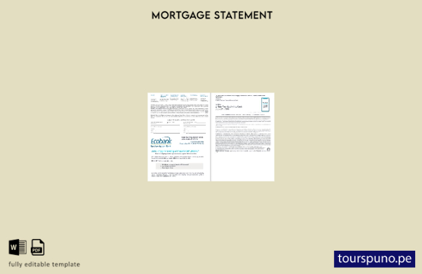listo para imprimir extracto de préstamo hipotecario de Togo Ecobank Bank en f 1