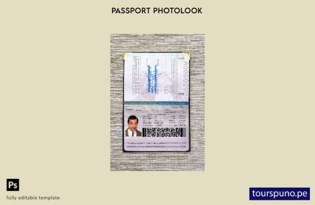 Plantilla de apariencia de foto de pasaporte de Arabia Saudita lista para imprim