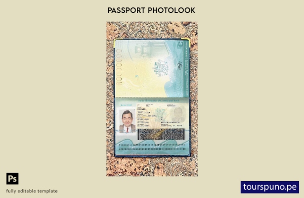 Plantilla de apariencia de fotografía de pasaporte lista para imprimir de San Cr