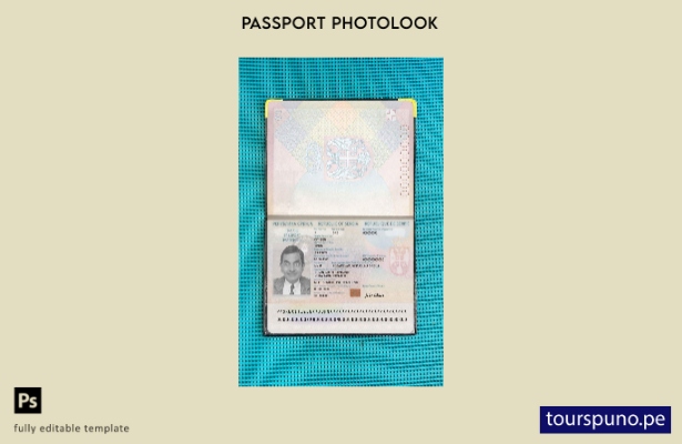 listo para imprimir plantilla de apariencia de foto actual del pasaporte de Serb