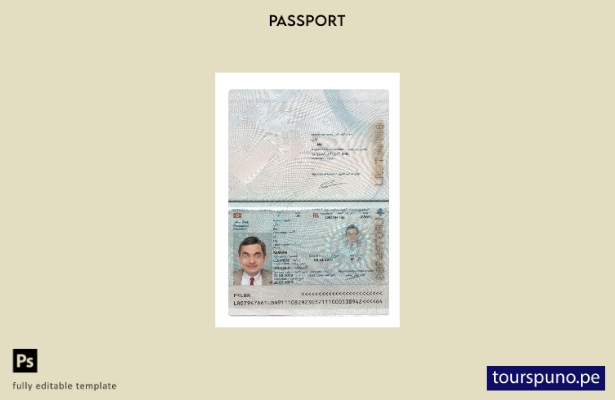 Listo para imprimir la plantilla actual del pasaporte del Líbano