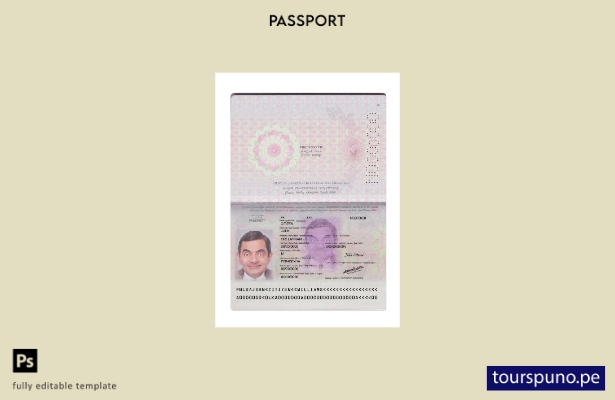 Plantilla de versión de pasaporte de Sri Lanka lista para imprimir