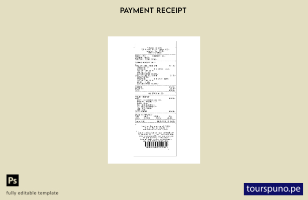 Lista para imprimir plantilla de recibo de pago de Vibasel Outlets