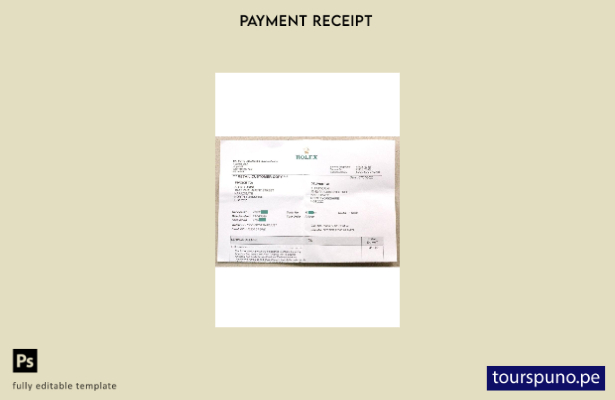 Plantilla de cheque de pago de empresa Rolex lista para imprimir