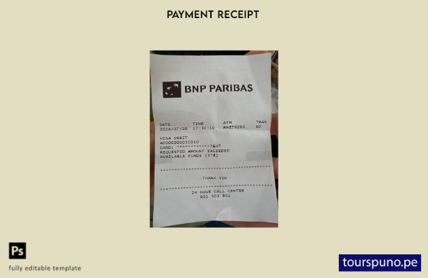 lista para imprimir plantilla de cheque de pago de Bnp Paribas de Francia