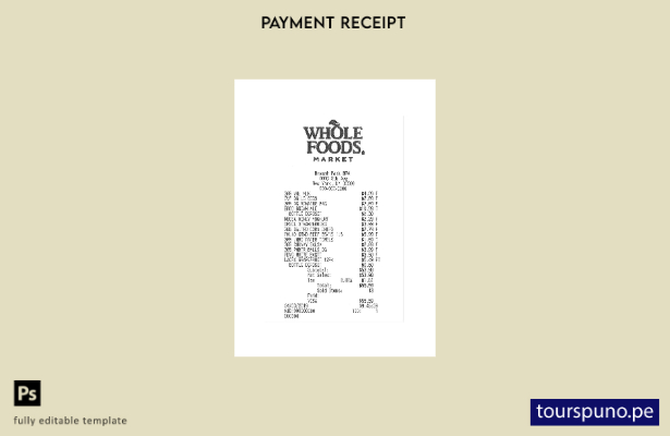 lista para imprimir plantilla de cheque de pago de Whole Foods