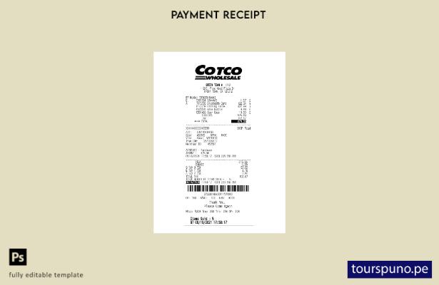 lista para imprimir plantilla de recibo de pago de Cotco Wholesale