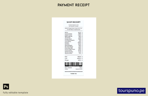 listo para imprimir Plantilla de plantilla de cheque de pago de tienda