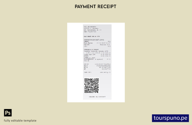 listo para imprimir plantilla de recibo de pago de Ooo Company
