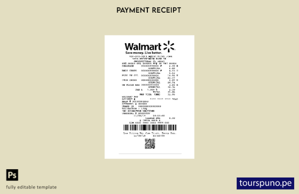 plantilla de cheque de pago de Walmart lista para imprimir