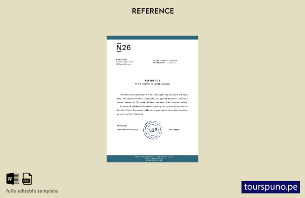 Plantilla de referencia N de Alemania lista para imprimir