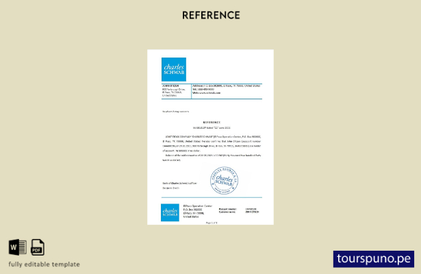 Plantilla de referencia de Charles Schwab de EE. UU. lista para imprimir