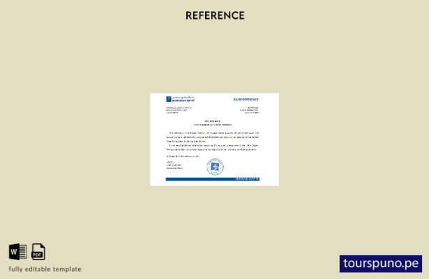 Plantilla de referencia del Banco Blom de Egipto lista para imprimir