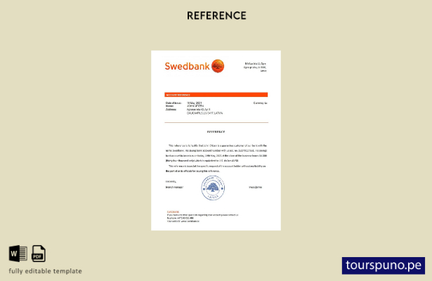 lista para imprimir plantilla de referencia de Letonia Swedbank