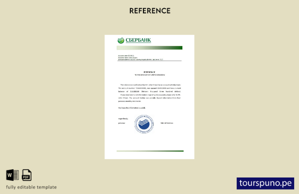 lista para imprimir plantilla de referencia de Rusia Sberbank