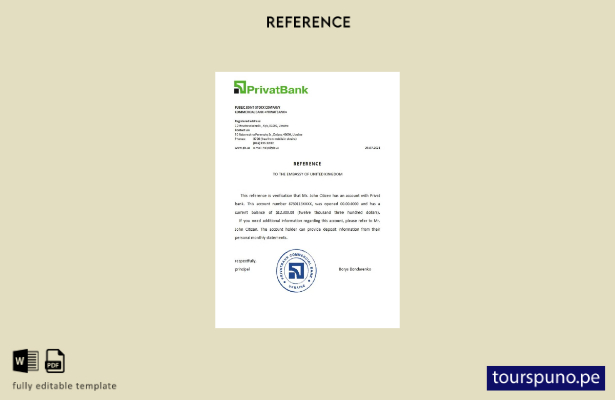 lista para imprimir plantilla de referencia de Ucrania Privatbank