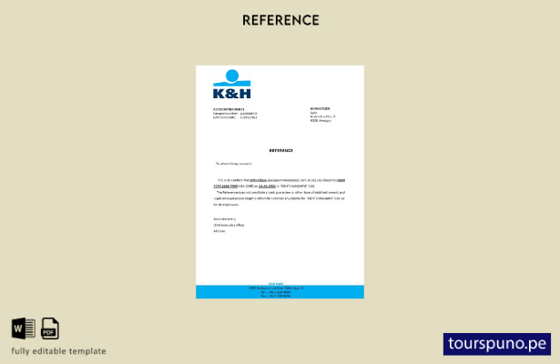 lista para imprimir plantilla de referencia de cierre K&H de Hungría