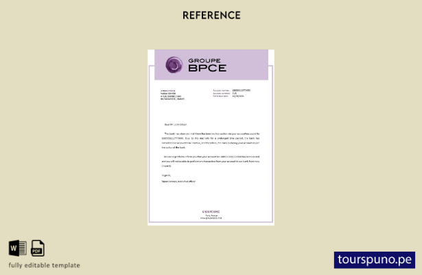 lista para imprimir plantilla de referencia de cierre de France Groupe BPCE