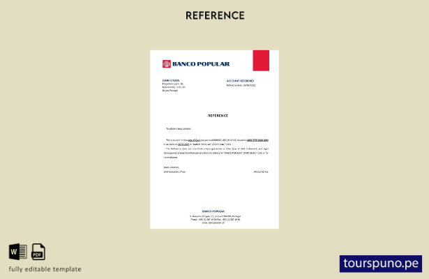 lista para imprimir plantilla de referencia de cierre de Portugal Banco Popular
