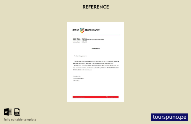 lista para imprimir plantilla de referencia de cierre de Rumania Banca Transilva