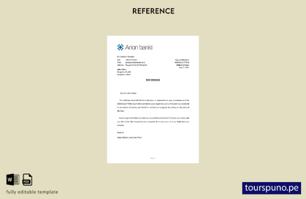 lista para imprimir plantilla de referencia de cierre del Banco Arion de Islandi
