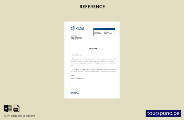 lista para imprimir plantilla de referencia de cierre del banco KDB de Corea