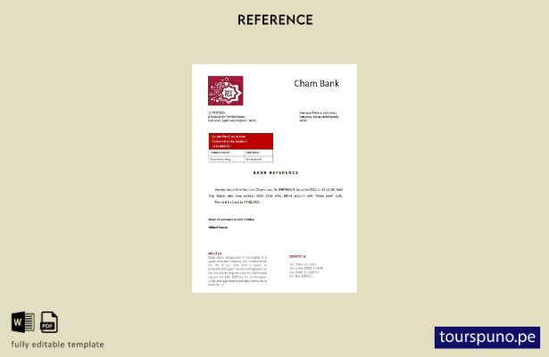 lista para imprimir plantilla de referencia de cierre del banco Siria Cham