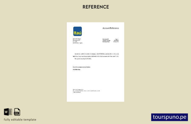 lista para imprimir plantilla de referencia de cierre del banco Uruguay Itaú