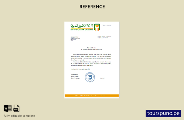 lista para imprimir plantilla de referencia del Banco Nacional de Egipto de Egip
