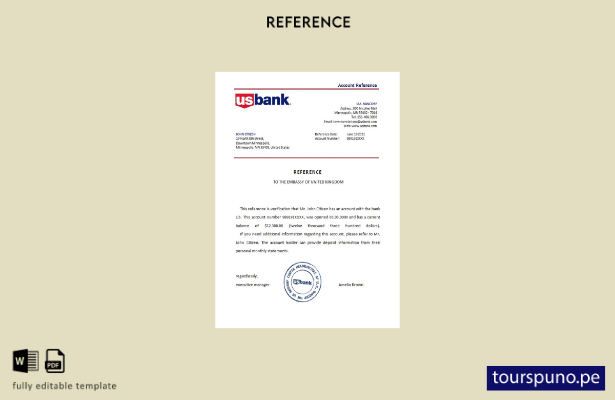 listo para imprimir plantilla de referencia de USA U.S. Bankcorp