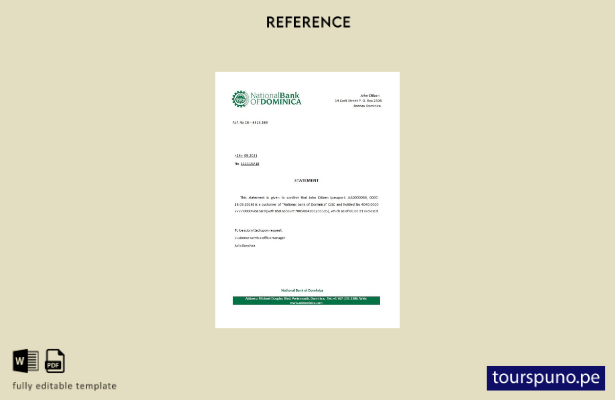 listo para imprimir plantilla de referencia de cierre del Banco Nacional de Domi